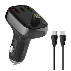 LDNIO FM transmitter & φορτιστής C704Q, USB-C/2x USB, 36W, Bluetooth, μαύρο | Gadgets - Αξεσουάρ | elabstore.gr