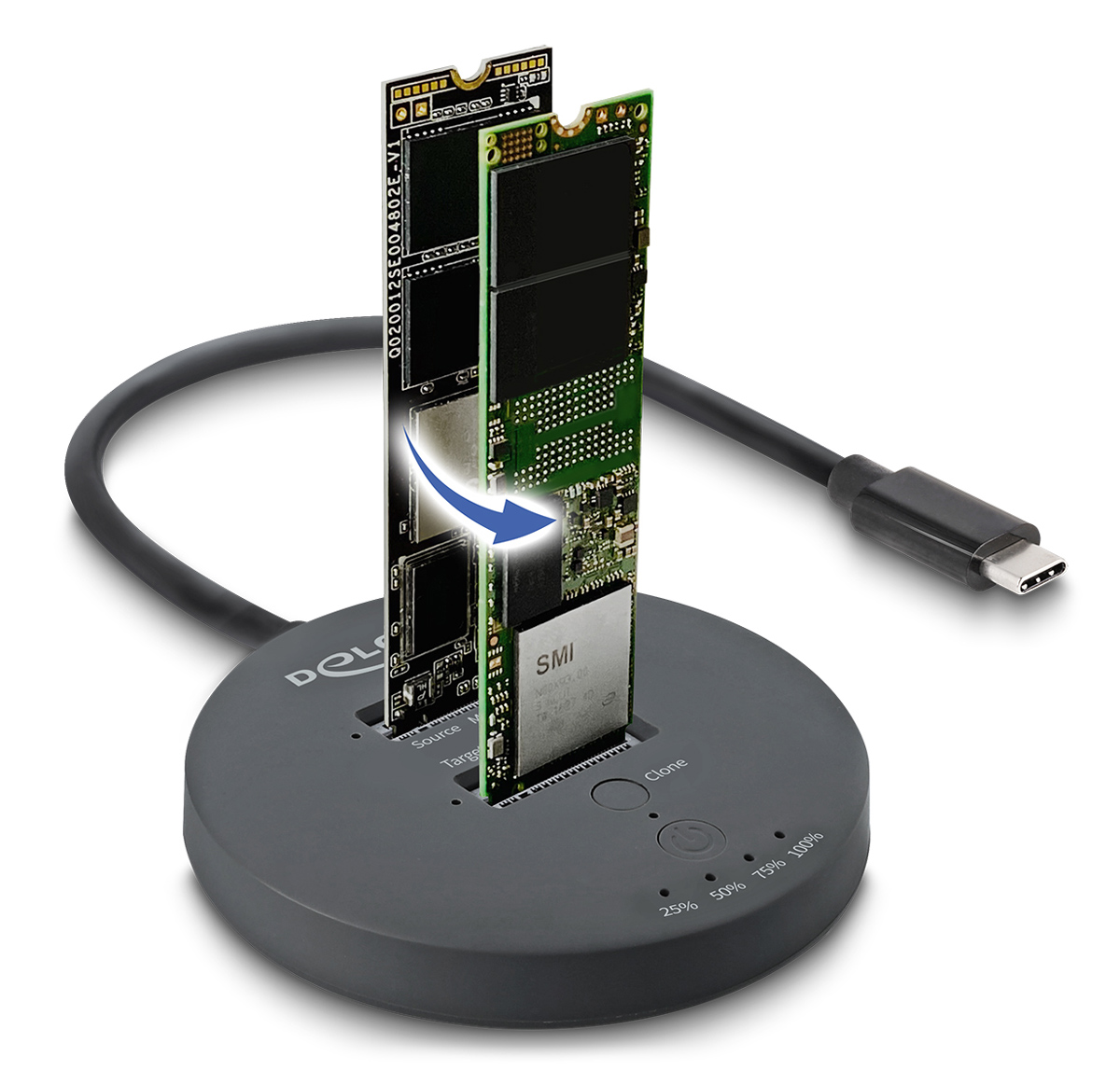 DELOCK docking station για M.2 NVMe PCIe SSD 64364, 2 θέσεων, 20Gbps, clone function, μαύρο | eLabstore.gr DELOCK docking station για M.2 NVMe PCIe SSD 64364, 2 θέσεων, 20Gbps, clone function, μαύρο | Συνοδευτικά PC | elabstore.gr