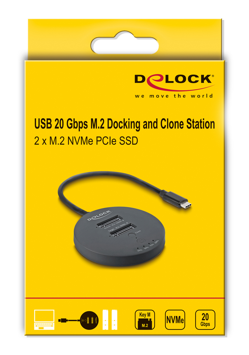 DELOCK docking station για M.2 NVMe PCIe SSD 64364, 2 θέσεων, 20Gbps, clone function, μαύρο | eLabstore.gr DELOCK docking station για M.2 NVMe PCIe SSD 64364, 2 θέσεων, 20Gbps, clone function, μαύρο - Image 6