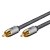 GOOBAY καλώδιο ήχου RCA σε RCA 65296, 2m, μαύρο/ασημί | Καλώδια - Αντάπτορες | elabstore.gr