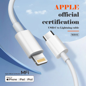 LDNIO καλώδιο Lightning σε USB-C MFi01, MFi, 30W, 480Mbps, 1m, λευκό | eLabstore.gr LDNIO καλώδιο Lightning σε USB-C MFi01, MFi, 30W, 480Mbps, 1m, λευκό | Καλώδια - Αντάπτορες | elabstore.gr
