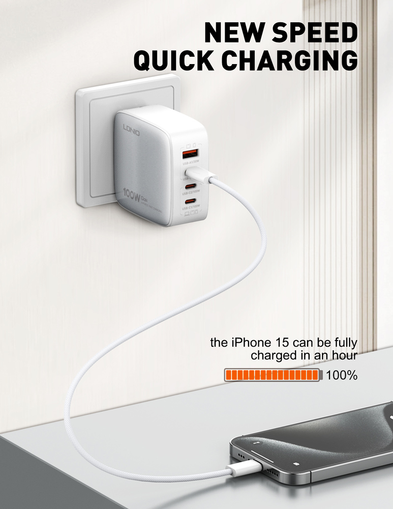 LDNIO καλώδιο USB-C iP-901c, 65W, 480Mbps, 1m, λευκό | eLabstore.gr LDNIO καλώδιο USB-C iP-901c, 65W, 480Mbps, 1m, λευκό | Καλώδια - Αντάπτορες | elabstore.gr