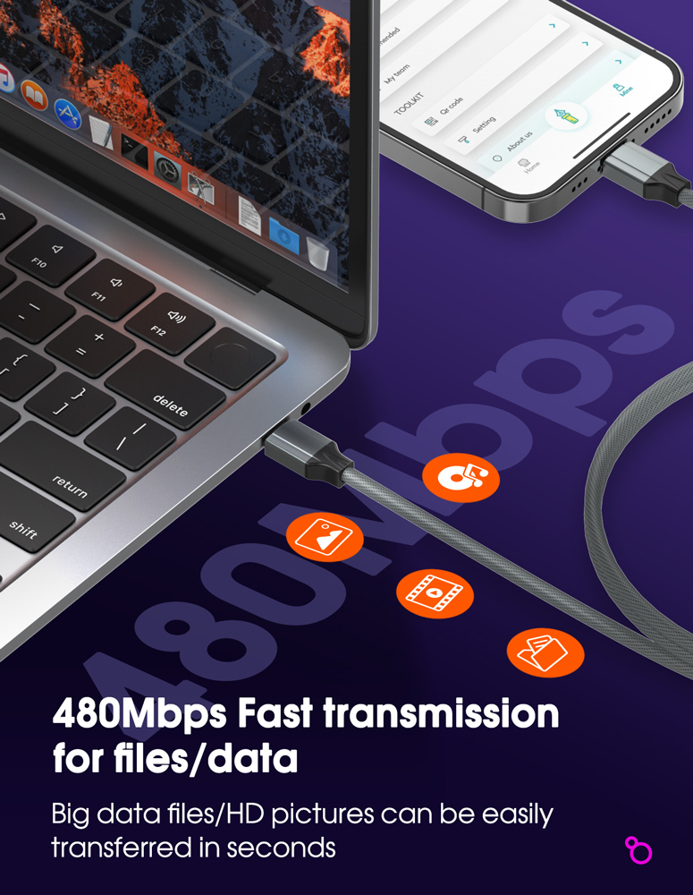 LDNIO καλώδιο USB-C iP-441c, 65W, 480Mbps, 1m, γκρι | eLabstore.gr LDNIO καλώδιο USB-C iP-441c, 65W, 480Mbps, 1m, γκρι | Καλώδια - Αντάπτορες | elabstore.gr