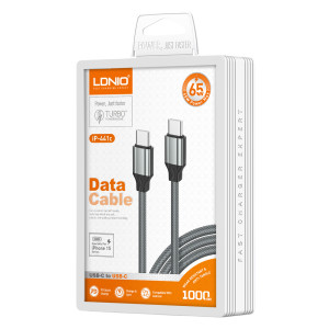 LDNIO καλώδιο USB-C iP-441c, 65W, 480Mbps, 1m, γκρι | eLabstore.gr LDNIO καλώδιο USB-C iP-441c, 65W, 480Mbps, 1m, γκρι | Καλώδια - Αντάπτορες | elabstore.gr