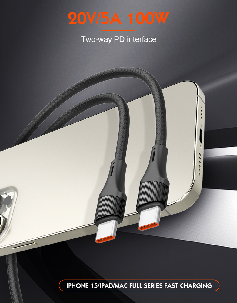LDNIO καλώδιο USB-C LC632c, 100W, 480Mbps, 2m, μαύρο | eLabstore.gr LDNIO καλώδιο USB-C LC632c, 100W, 480Mbps, 2m, μαύρο | Καλώδια - Αντάπτορες | elabstore.gr
