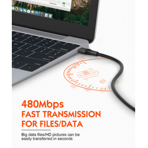 LDNIO καλώδιο USB-C LC632c, 100W, 480Mbps, 2m, μαύρο | eLabstore.gr LDNIO καλώδιο USB-C LC632c, 100W, 480Mbps, 2m, μαύρο | Καλώδια - Αντάπτορες | elabstore.gr