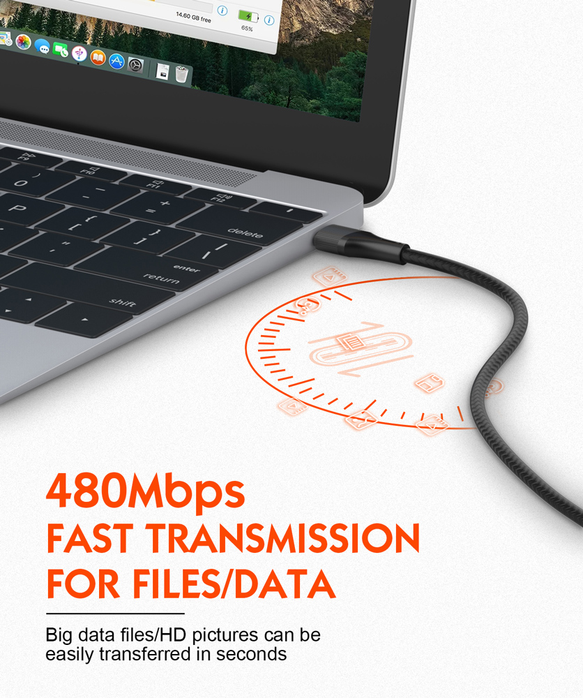 LDNIO καλώδιο USB-C LC632c, 100W, 480Mbps, 2m, μαύρο | eLabstore.gr LDNIO καλώδιο USB-C LC632c, 100W, 480Mbps, 2m, μαύρο | Καλώδια - Αντάπτορες | elabstore.gr