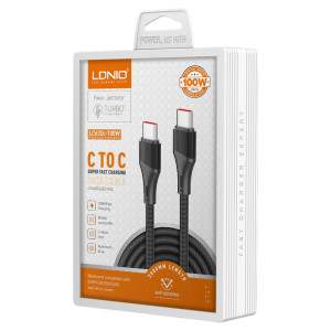 LDNIO καλώδιο USB-C LC632c, 100W, 480Mbps, 2m, μαύρο | eLabstore.gr LDNIO καλώδιο USB-C LC632c, 100W, 480Mbps, 2m, μαύρο | Καλώδια - Αντάπτορες | elabstore.gr