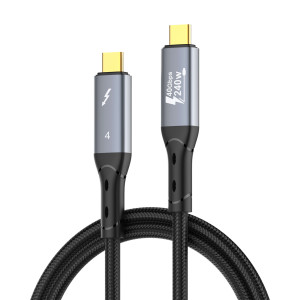LDNIO καλώδιο USB-C TC-11c, 240W, 40Gbps, 8K/60Hz, 1m, μαύρο | Καλώδια - Αντάπτορες | elabstore.gr