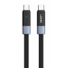 LDNIO καλώδιο USB-C LC242c, flat, 65W, 480Mbps, 2m, μαύρο | Καλώδια - Αντάπτορες | elabstore.gr
