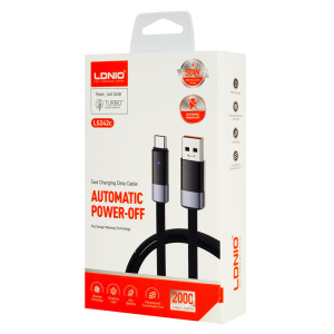 LDNIO καλώδιο USB-C σε USB LS242c, flat, 50W, 480Mbps, 2m, μαύρο | Καλώδια - Αντάπτορες | elabstore.gr