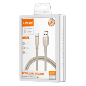 LDNIO καλώδιο USB-C σε USB LS352, 50W, 480Mbps, 2m, μπεζ | eLabstore.gr LDNIO καλώδιο USB-C σε USB LS352, 50W, 480Mbps, 2m, μπεζ | Καλώδια - Αντάπτορες | elabstore.gr