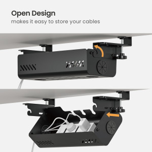 BRATECK cable management γραφείου CC11-22-1, μεταλλικό, 494x167x196mm, μαύρο | Αναλώσιμα - Είδη Γραφείου | elabstore.gr