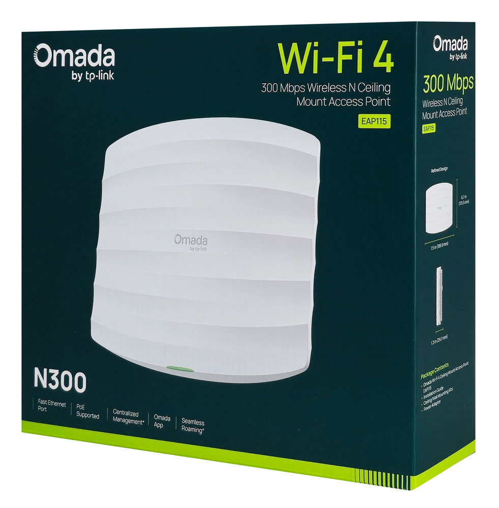 TP-LINK access point EAP115, 300Mbps, οροφής, V4.30 | eLabstore.gr TP-LINK access point EAP115, 300Mbps, οροφής, V4.30 | Δικτυακά | elabstore.gr
