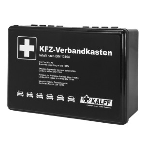KALFF kit πρώτων βοηθειών για οχήματα FK1734-99, DIN 13164-2022, μαύρο | Gadgets - Αξεσουάρ | elabstore.gr