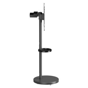 BRATECK βάση τηλεόρασης δαπέδου FS38-44TWE, 32-65", έως 50kg, με 2x ράφια, ροδάκια, μαύρη | Εικόνα & Ήχος | elabstore.gr