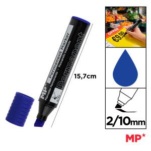 MP ανεξίτηλος μαρκαδόρος PE549-01, 2-10mm μύτη, μπλε | Αναλώσιμα - Είδη Γραφείου | elabstore.gr