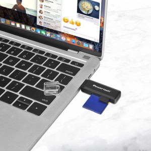 POWERTECH card reader PT-1605 για SD & micro SD, USB 3.0, 5Gbps, μαύρο | Συνοδευτικά PC | elabstore.gr