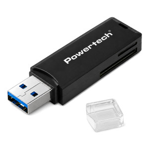 POWERTECH card reader PT-1605 για SD & micro SD, USB 3.0, 5Gbps, μαύρο | Συνοδευτικά PC | elabstore.gr
