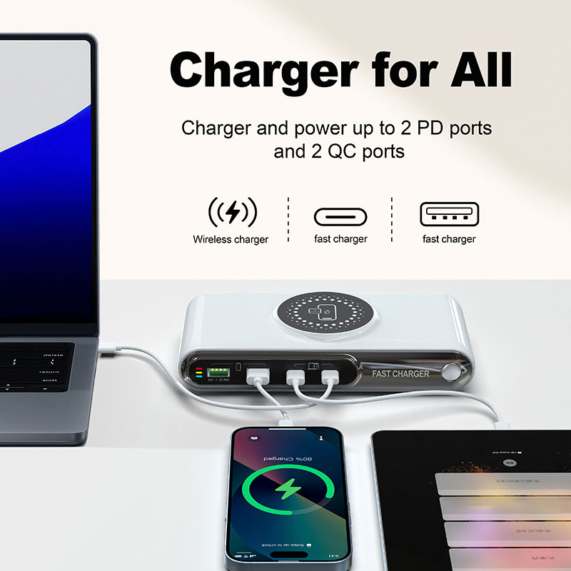 POWERTECH σταθμός φόρτισης PT-1624, 2x USB/2x USB-C/wireless, 72W, λευκός | eLabstore.gr POWERTECH σταθμός φόρτισης PT-1624, 2x USB/2x USB-C/wireless, 72W, λευκός | Αξεσουάρ κινητών | elabstore.gr