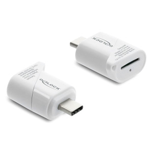 DELOCK card reader 91427 για micro SD, USB-C σύνδεση, 5Gbps, λευκό | Συνοδευτικά PC | elabstore.gr