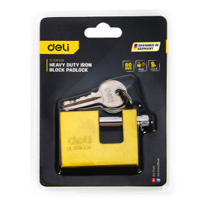 DELI λουκέτο τάκου με κλειδί DL508306, heavy duty, 60mm | Gadgets - Αξεσουάρ | elabstore.gr