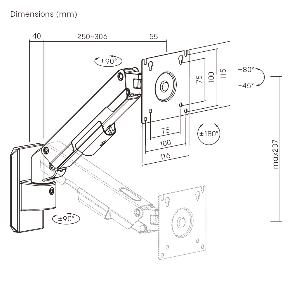 BRATECK επιτοίχια βάση οθόνης LDA113-111, 17-32", έως 9kg | eLabstore.gr BRATECK επιτοίχια βάση οθόνης LDA113-111, 17-32", έως 9kg | Εικόνα & Ήχος | elabstore.gr