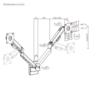 BRATECK επιτοίχια βάση για 2x οθόνες LDA113-114, 17-32", έως 9kg | eLabstore.gr BRATECK επιτοίχια βάση για 2x οθόνες LDA113-114, 17-32", έως 9kg | Εικόνα & Ήχος | elabstore.gr