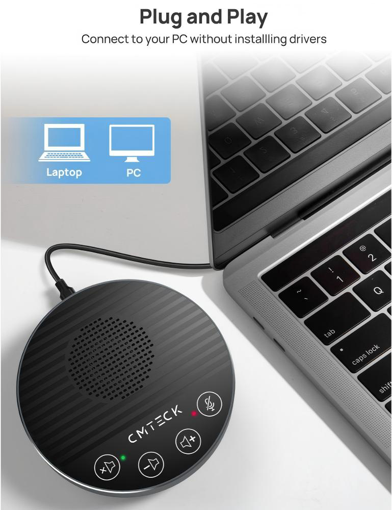 CMTECK επιτραπέζιο μικρόφωνο LE2102 με ηχείο, omnidirectional, USB/USB-C, μαύρο | eLabstore.gr CMTECK επιτραπέζιο μικρόφωνο LE2102 με ηχείο, omnidirectional, USB/USB-C, μαύρο | Συνοδευτικά PC | elabstore.gr