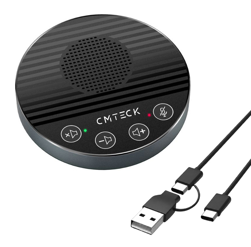 CMTECK επιτραπέζιο μικρόφωνο LE2102 με ηχείο, omnidirectional, USB/USB-C, μαύρο | eLabstore.gr CMTECK επιτραπέζιο μικρόφωνο LE2102 με ηχείο, omnidirectional, USB/USB-C, μαύρο | Συνοδευτικά PC | elabstore.gr