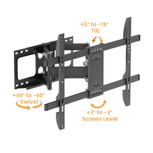 BRATECK επιτοίχια βάση τηλεόρασης LPA69-466W, 37-86", έως 60kg, full motion, weatherproof | eLabstore.gr BRATECK επιτοίχια βάση τηλεόρασης LPA69-466W, 37-86", έως 60kg, full motion, weatherproof | Εικόνα & Ήχος | elabstore.gr