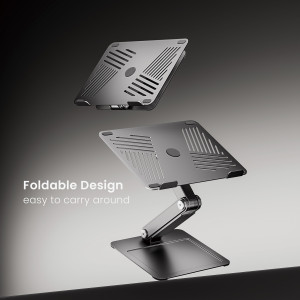 BRATECK μεταλλική βάση για laptop LPS09-02, 11~17", foldable, γκρι | Αξεσουάρ για Laptop | elabstore.gr
