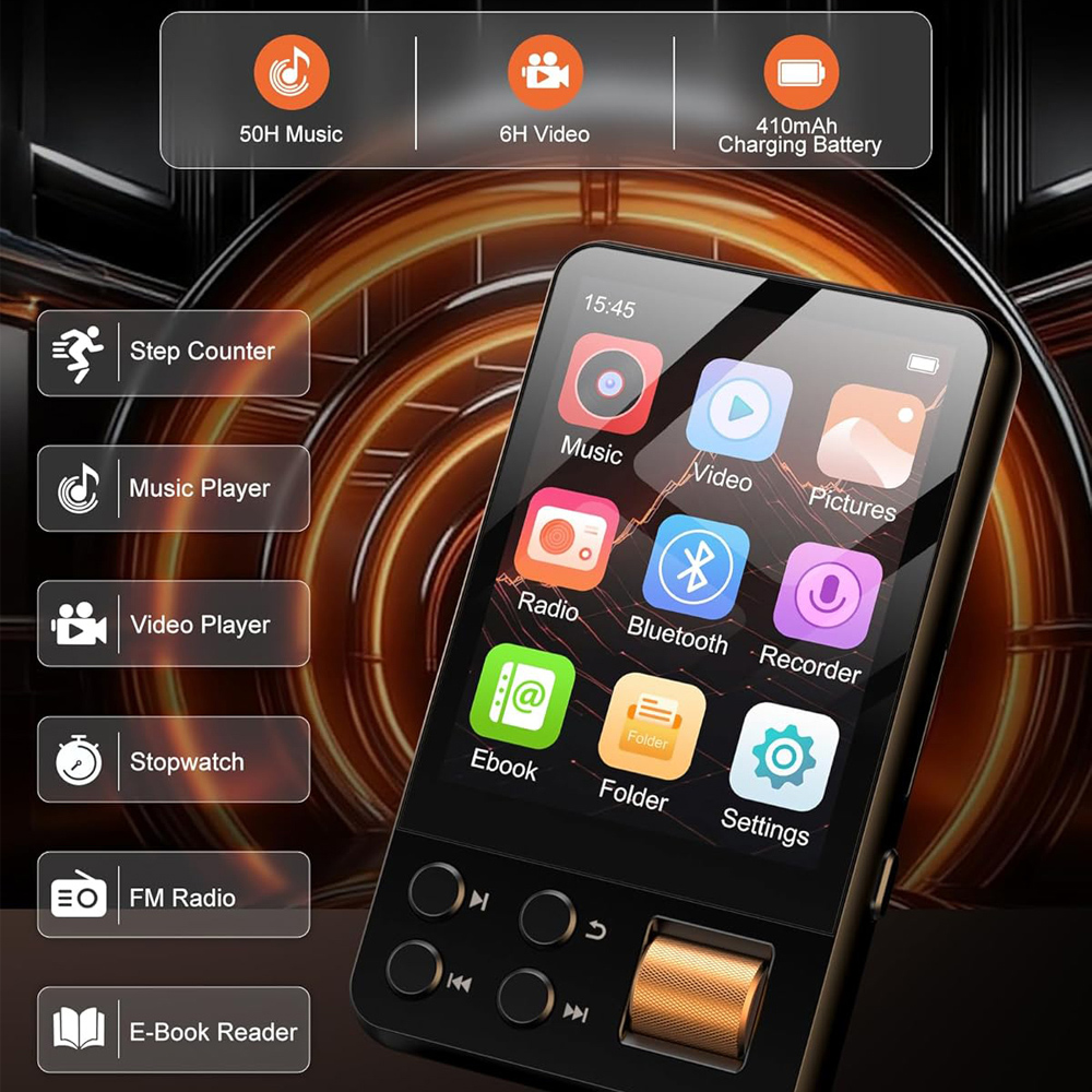 RUIZU MP3 player M19 με οθόνη αφής 2.4", 32GB, Bluetooth, μαύρο | eLabstore.gr RUIZU MP3 player M19 με οθόνη αφής 2.4", 32GB, Bluetooth, μαύρο | Εικόνα & Ήχος | elabstore.gr