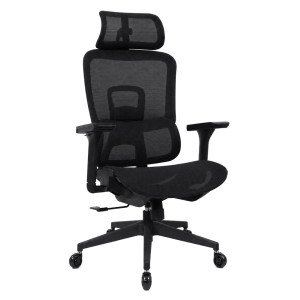 POWERTECH καρέκλα γραφείου PT-1633 με μπράτσα και ανάκλιση, ρυθμιζόμενο ύψος, μαύρη | Αναλώσιμα - Είδη Γραφείου | elabstore.gr