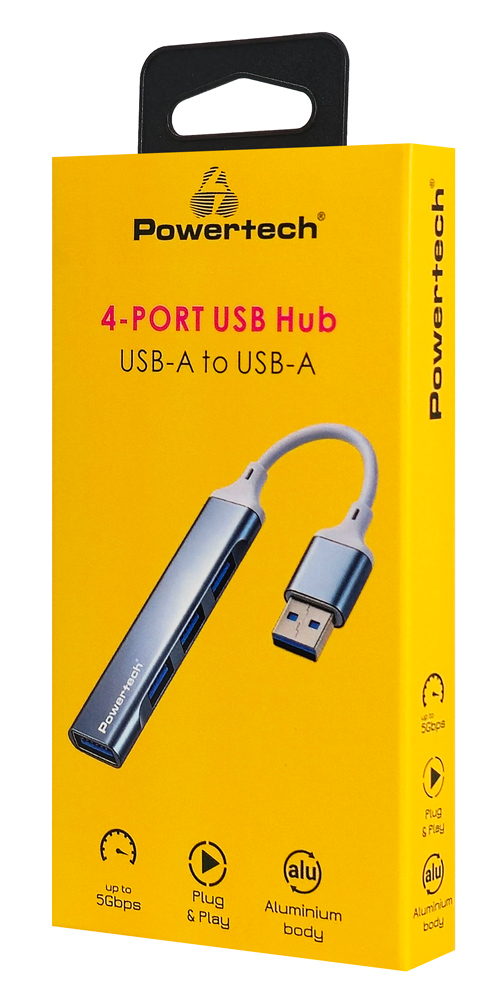 POWERTECH USB hub PTR-0207, 4x θυρών, USB 3.0, 5Gbps, USB σύνδεση, γκρι | eLabstore.gr POWERTECH USB hub PTR-0207, 4x θυρών, USB 3.0, 5Gbps, USB σύνδεση, γκρι | Συνοδευτικά PC | elabstore.gr