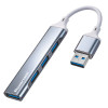 POWERTECH USB hub PTR-0207, 4x θυρών, USB 3.0, 5Gbps, USB σύνδεση, γκρι | Συνοδευτικά PC | elabstore.gr