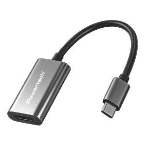 POWERTECH αντάπτορας USB-C σε HDMI PTR-0208, 4K/30Hz, 10 Gbps, γκρι | Καλώδια - Αντάπτορες | elabstore.gr