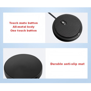 CMTECK επιτραπέζιο μικρόφωνο UM02, omnidirectional, USB, μαύρο | Συνοδευτικά PC | elabstore.gr
