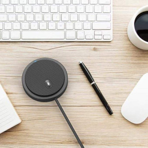 CMTECK επιτραπέζιο μικρόφωνο UM02, omnidirectional, USB, μαύρο | Συνοδευτικά PC | elabstore.gr