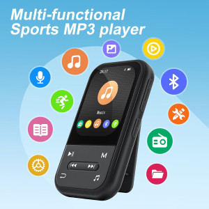 RUIZU MP3 player X02 με οθόνη 2.01", 32GB, Bluetooth, μαύρο | Εικόνα & Ήχος | elabstore.gr